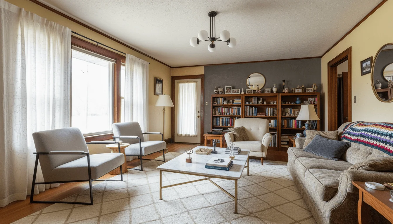 Room redesigned with AI from a single photo
